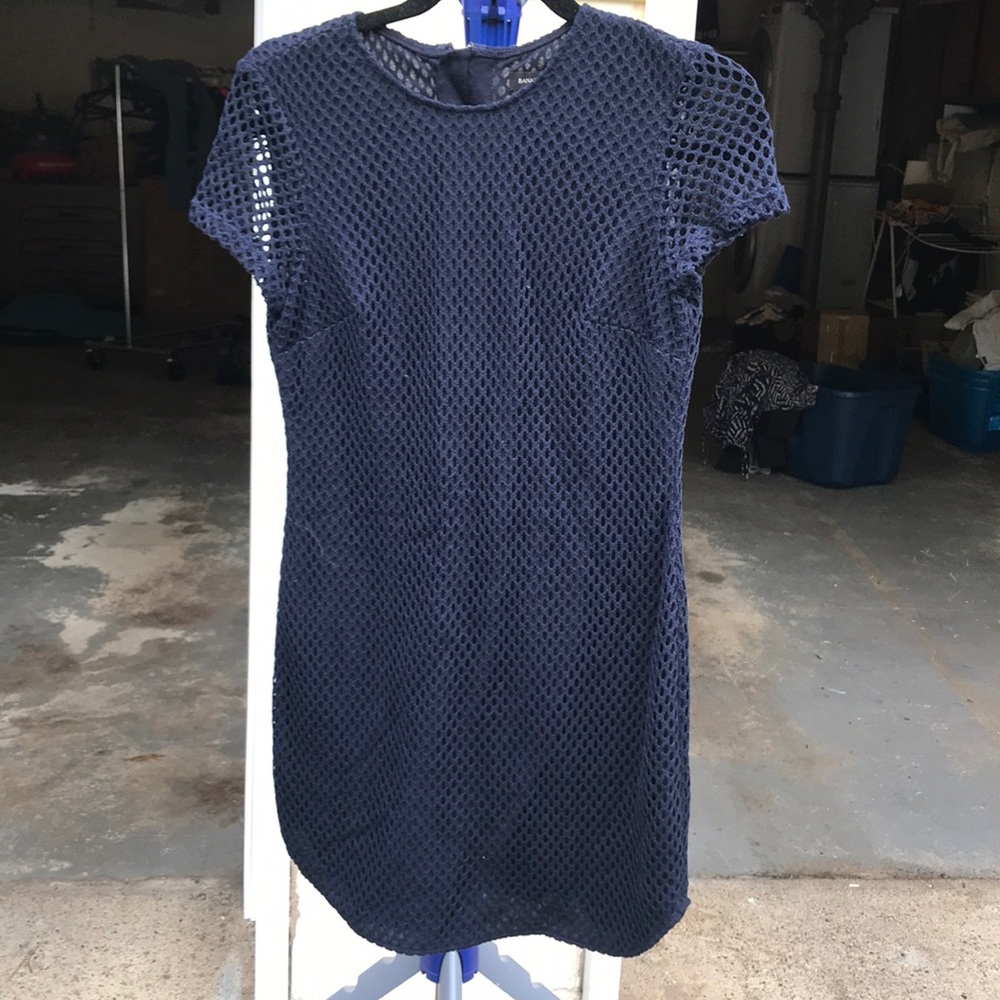 Banana Republic Mesh Navy Dress